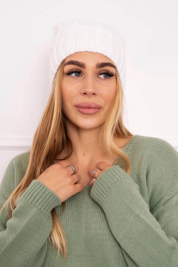 marka niezdefiniowana Cap with fleece Iwona K221 white
