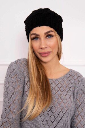marka niezdefiniowana Cap with fleece Justyna K253 black