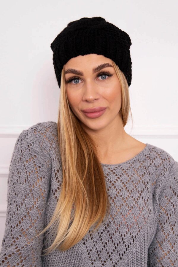 marka niezdefiniowana Cap with fleece Justyna K253 black