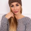 marka niezdefiniowana Cap with fleece Justyna K253 cappuccino
