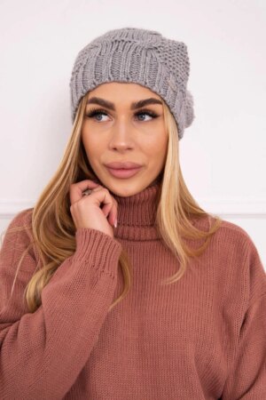 marka niezdefiniowana Cap with fleece Karolina K243 gray
