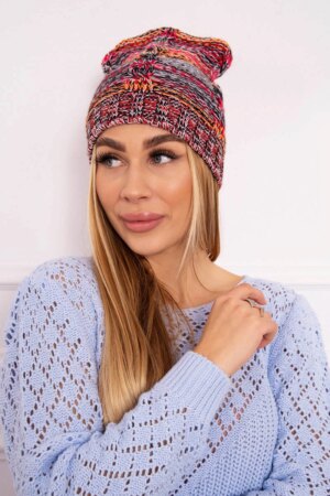 marka niezdefiniowana Cap with fleece Klaudia K255 orange+red