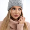 marka niezdefiniowana Cap with fleece Kratka K204 light gray
