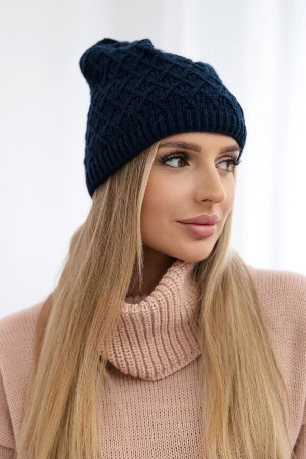 marka niezdefiniowana Cap with fleece Kratka K204 navy blue
