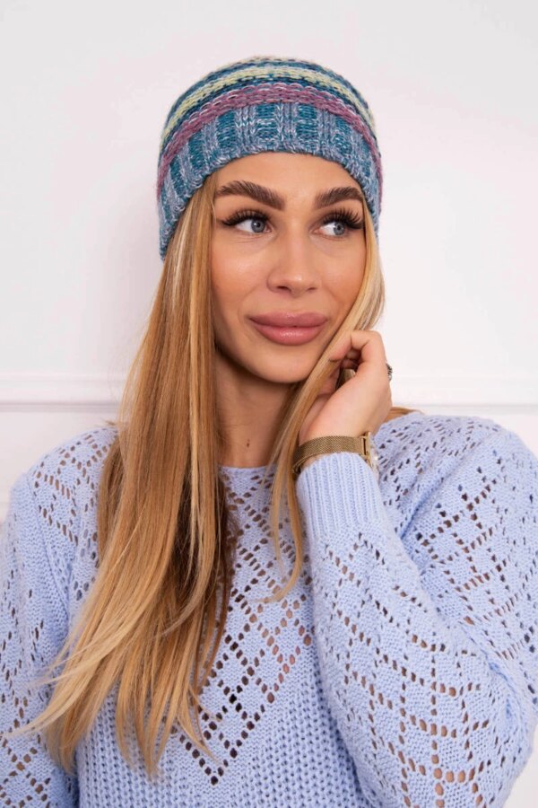 marka niezdefiniowana Cap with fleece Krystyna K207 fuchsia + blue