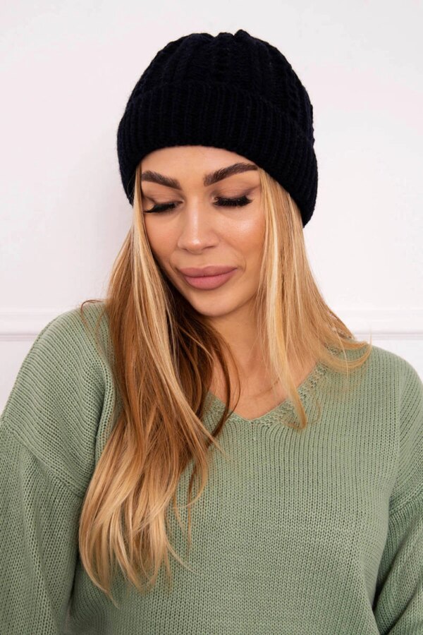 marka niezdefiniowana Cap with fleece Lila K240 navy blue