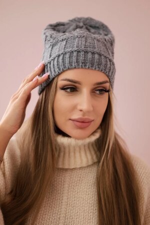 marka niezdefiniowana Cap with fleece Marta K231 dark gray