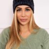 marka niezdefiniowana Cap with fleece Melisa K241 black+navy blue