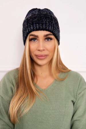 marka niezdefiniowana Cap with fleece Melisa K241 black+navy blue