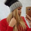 marka niezdefiniowana Cap with fleece Milano K203 black+gray