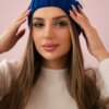 marka niezdefiniowana Cap with fleece Milano K203 ecru + cornflower
