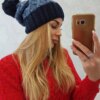 marka niezdefiniowana Cap with fleece Milano K203 jeans+navy blue