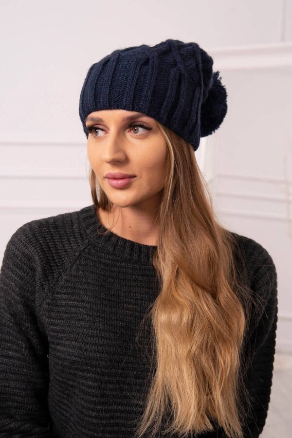 marka niezdefiniowana Cap with fleece Milano K203 navy blue