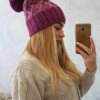 marka niezdefiniowana Cap with fleece Milano K203 purple melange+dark purple
