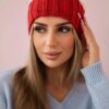 marka niezdefiniowana Cap with fleece Paris K212 ecru+burgundy
