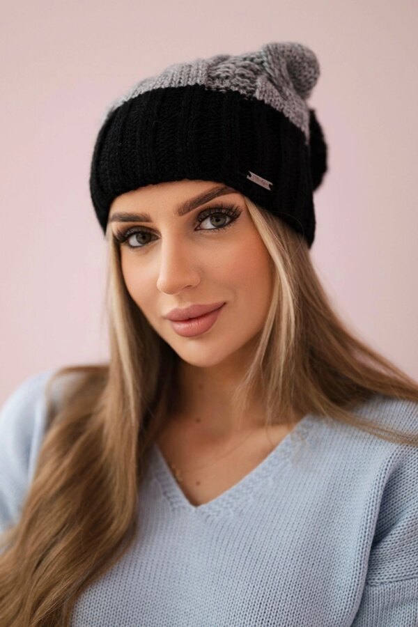 marka niezdefiniowana Cap with fleece Paris K212 gray+black