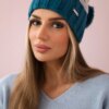 marka niezdefiniowana Cap with fleece Paris K212 gray+marine