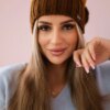 marka niezdefiniowana Cap with fleece Paris K212 mustard+brown
