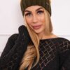 marka niezdefiniowana Cap with fleece Paris K212 mustard+khaki