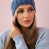marka niezdefiniowana Cap with fleece Paris K212 white+jeans
