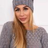 marka niezdefiniowana Cap with fleece Paryż K213 dark gray + black