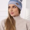 marka niezdefiniowana Cap with fleece Patrycja K254 maritime + gray