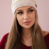 marka niezdefiniowana Cap with fleece Patrycja K254 yellow + beige