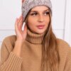 marka niezdefiniowana Cap with fleece Pola K267 mocca + mustard