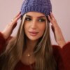 marka niezdefiniowana Cap with fleece Rabbid K237 light purple