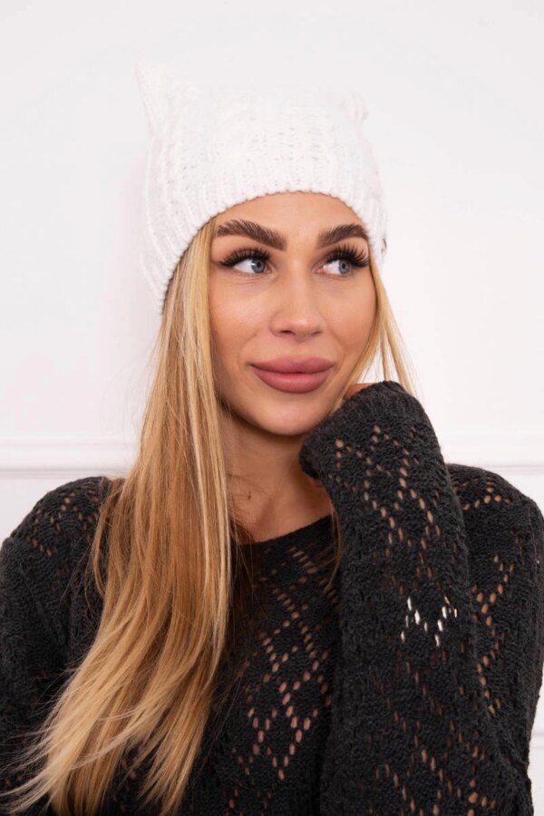 marka niezdefiniowana Cap with fleece Rabbid K237 white