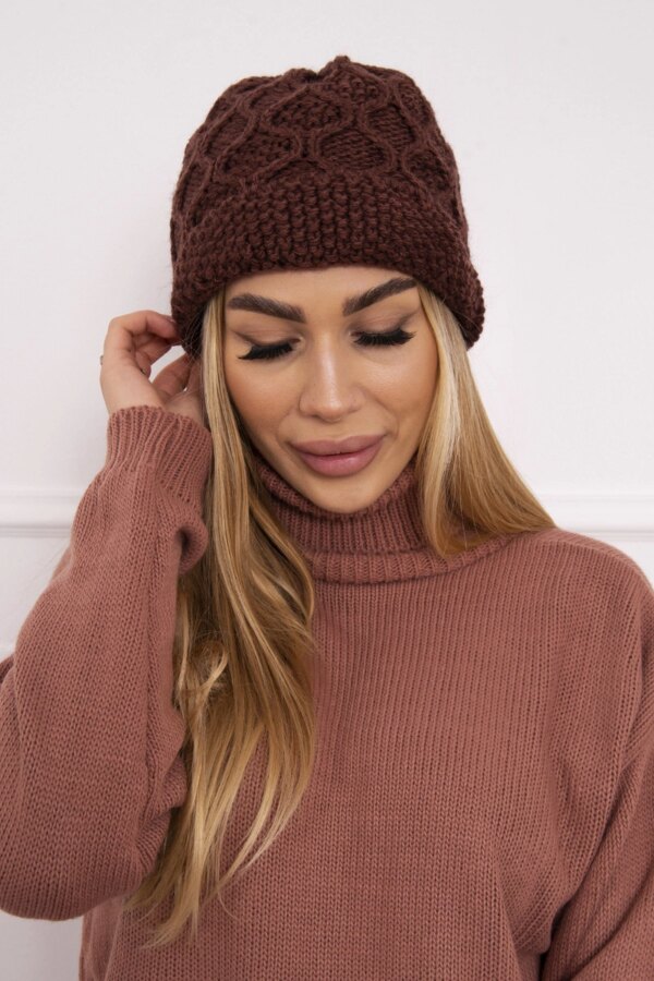 marka niezdefiniowana Cap with fleece Roma Bis K235 brown