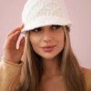 marka niezdefiniowana Cap with fleece Roma Bis K235 ecru