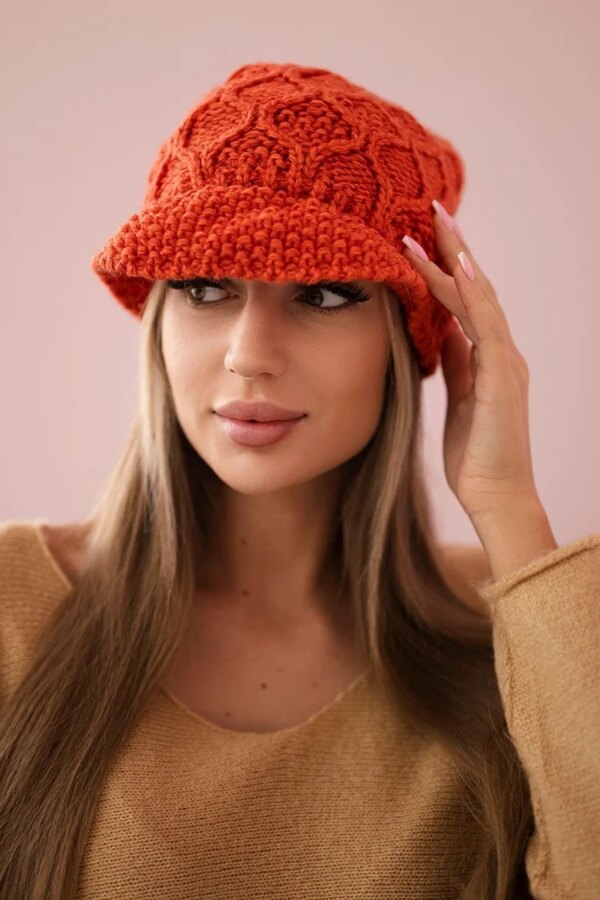marka niezdefiniowana Cap with fleece Roma Bis K235 foxy