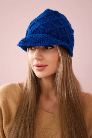 marka niezdefiniowana Cap with fleece Roma Bis K235 mauve-blue
