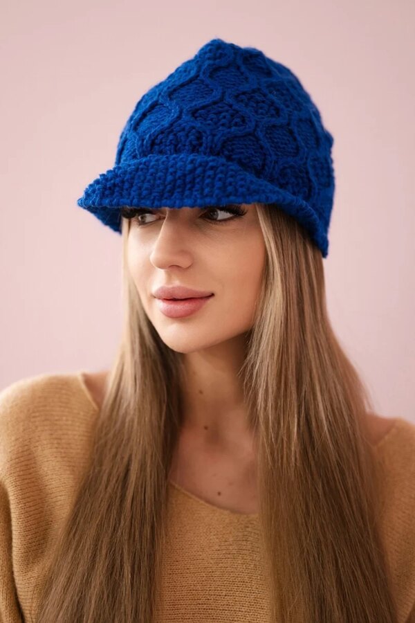 marka niezdefiniowana Cap with fleece Roma Bis K235 mauve-blue