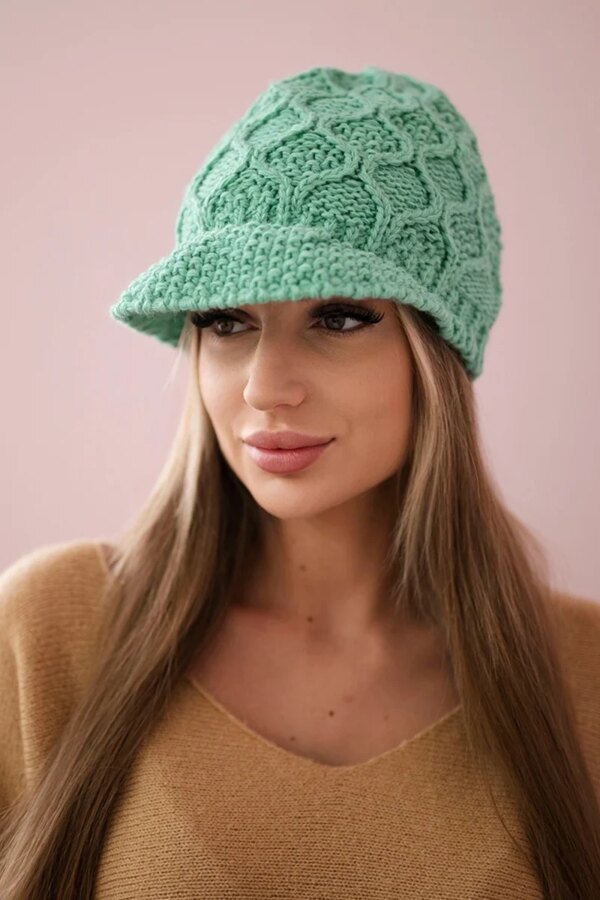 marka niezdefiniowana Cap with fleece Roma Bis K235 mint