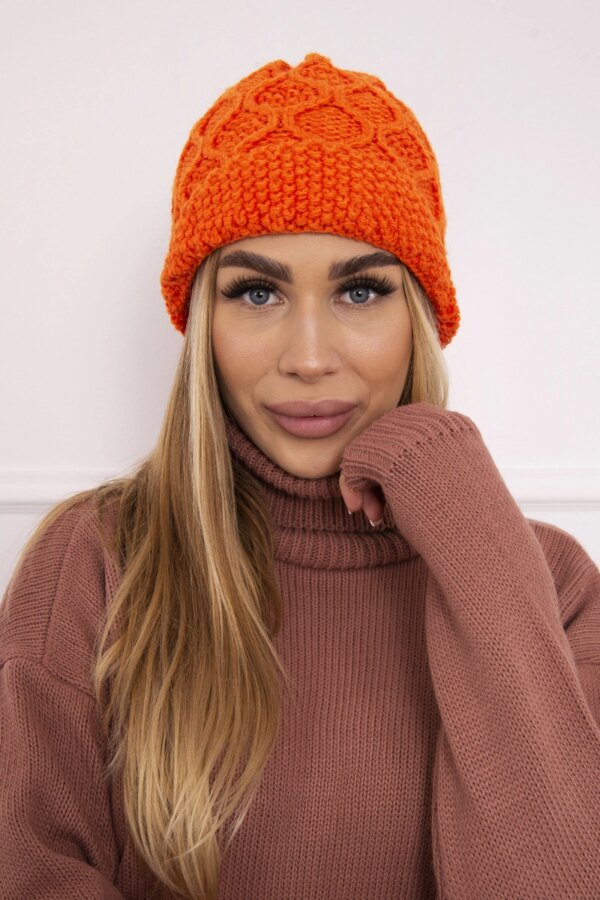 marka niezdefiniowana Cap with fleece Roma Bis K235 orange