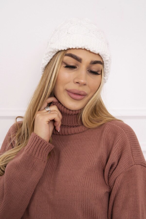 marka niezdefiniowana Cap with fleece Roma Bis K235 white