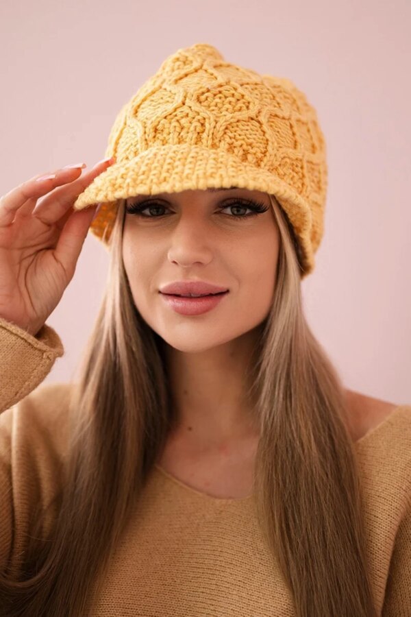 marka niezdefiniowana Cap with fleece Roma Bis K235 yellow