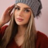 marka niezdefiniowana Cap with fleece Sandra K210 light gray