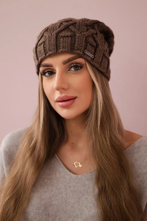 marka niezdefiniowana Cap with fleece Sonia K201 brown