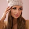 marka niezdefiniowana Cap with fleece Sylwia K244 light beige