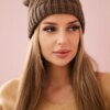 marka niezdefiniowana Cap with fleece Sylwia K244 mocca