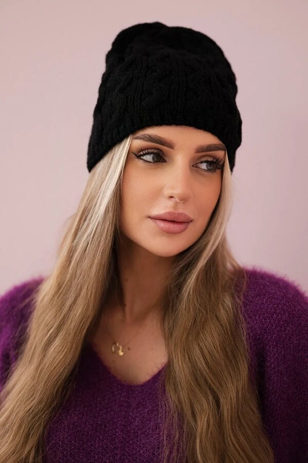 marka niezdefiniowana Cap with fleece Teresa K285 black