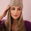 marka niezdefiniowana Cap with fleece Teresa K285 dark beige