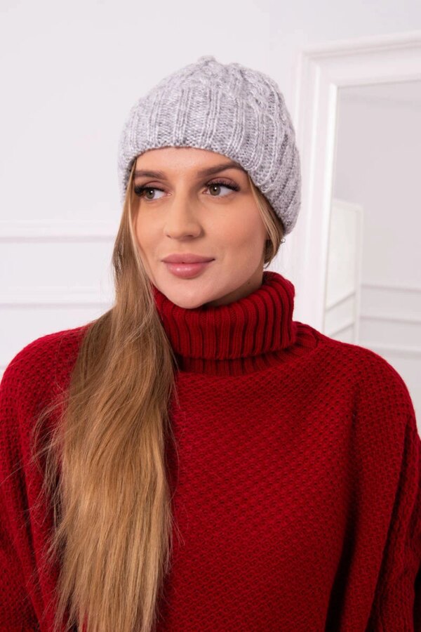 marka niezdefiniowana Cap with turn up Ariana K299 gray