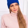 marka niezdefiniowana Cap with turn up Magda K293 mauve blue