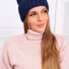 marka niezdefiniowana Cap with turn up Magda K293 navy blue