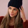 marka niezdefiniowana Cap with turn up Marzena K206 navy blue
