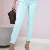 marka niezdefiniowana Colorful jeans with bow mint